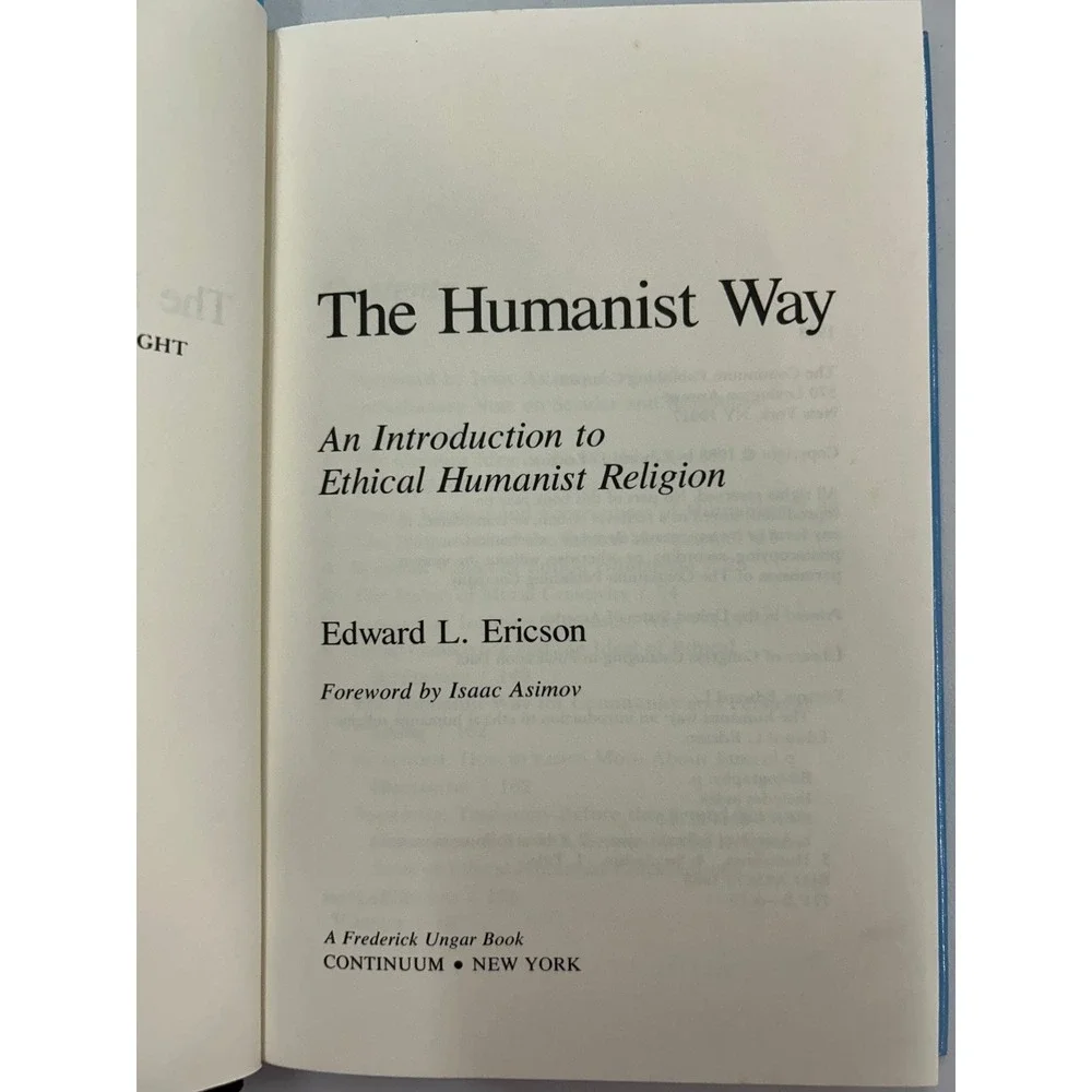The Humanist Way Edward L. Ericson 1988 Introduction Ethical‎ Religion Continuum